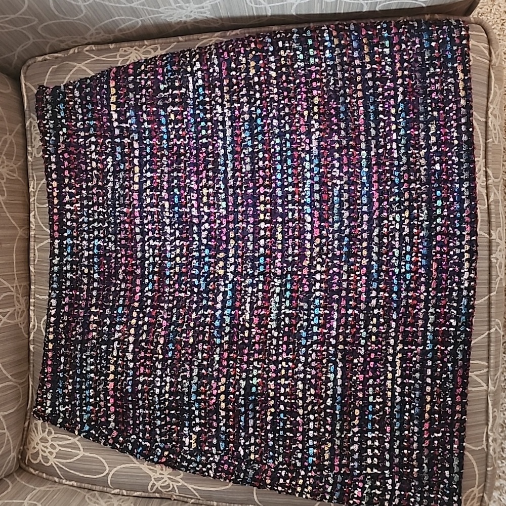 LOFT Multicolor Tweed Mini Skirt